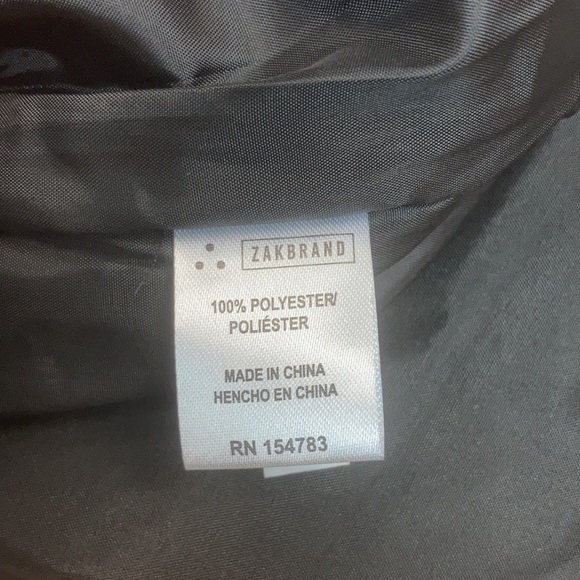 Zakbrand Size Large Black Full Zip Jacket - Picture 8 of 9